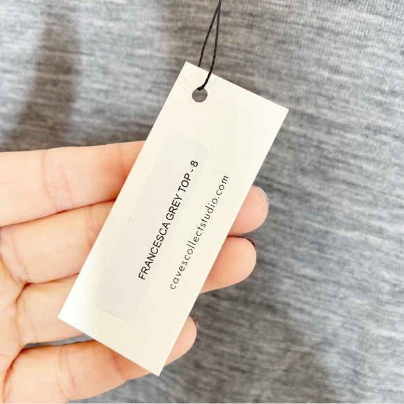 Caves Collect Francesca Merino Wool Long Sleeve Top Gray - Picture 7 of 9